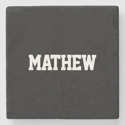 Vet Namen Zwart-wit Stenen Onderzetter (Voorkant)