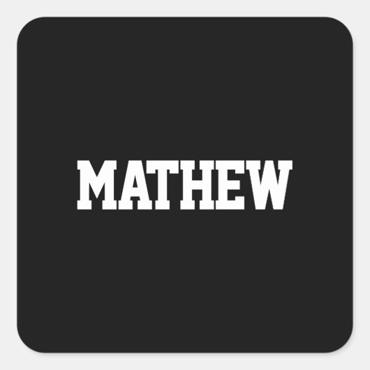 Vet Namen Zwart-wit Vierkante Sticker (Voorkant)