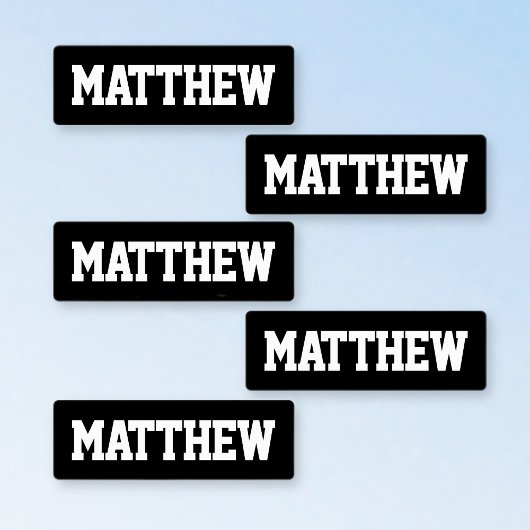 Vet Namen Zwarte & Witte waterdichte labels