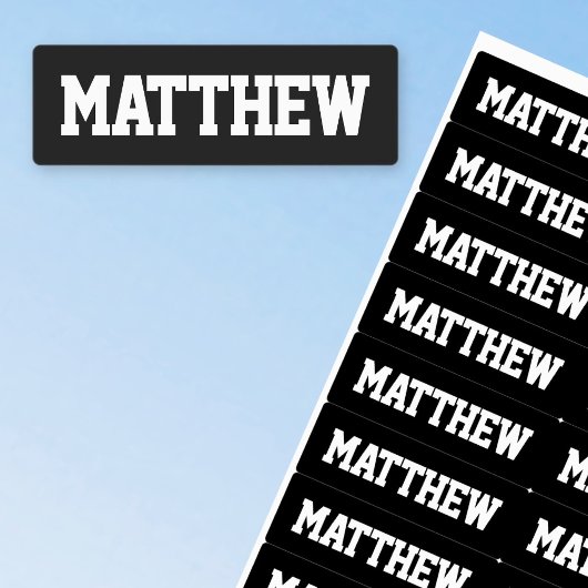 Vet Namen Zwarte & Witte waterdichte labels