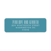 Vet Names Retro Typografie Kleurrijk Blauwgroen hu Etiket (Voorkant)