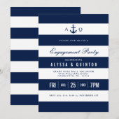 Vet Nautisch Thema Engagement Party Uitnodiging (Voorkant / Achterkant)