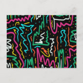 Vet Neon Contrast Party afdrukken Briefkaart (Voorkant)