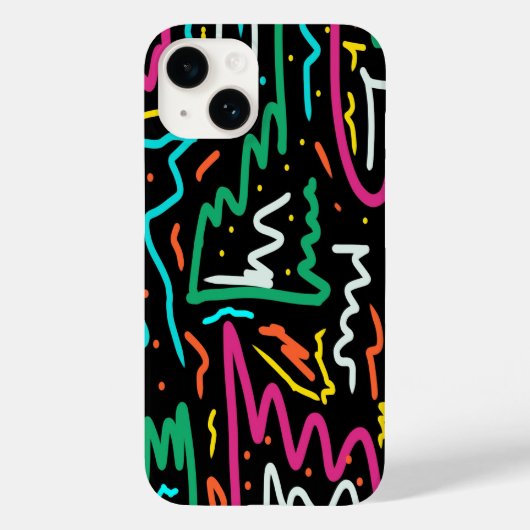 Vet Neon Contrast Party afdrukken Case-Mate iPhone Case (Achterkant)