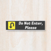 Vet: "Niet invoeren, alstublieft" ondertekenen Deurbordje (Voorkant)