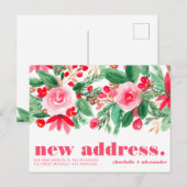 Vet nieuw adres Kerst bewegende aankondiging (Voorkant / Achterkant)