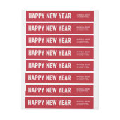 Vet nieuw jaar label retouradres (Vel)