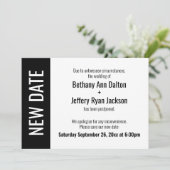 Vet Nieuwe Datum, Uitgestelde Bruiloft Aankondigin Kaart (Staand voorkant)