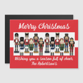 Vet Notenkrakers Custom Text Christmas Magnet Kaar (Voorkant / Achterkant)