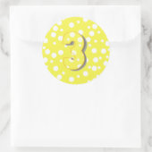 Vet nummer drie 3 Gele sterren Ronde Sticker (Tas)