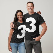 Vet nummer drie 3 Groot lettertype symbool karakt T-shirt (Unisex)