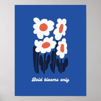 Vet Nur Bloeiende Zomer Retro Madeliefjes Muur Kun Poster