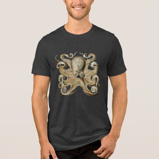 Vet  Octopus Tri-Blend Shirt (Voorkant)