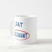 Vet of zwanger, zwangerschap onthullen koffiemok (Voorkant links)