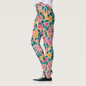 Vet Omlijnd Roos Liefde Leggings (Links)