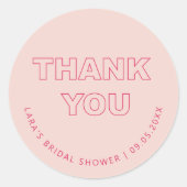 Vet omlijnde bedank sticker label (Voorkant)