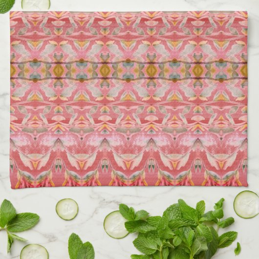 Vet ontwerp in aardbeienrood theedoek (Gevouwen)