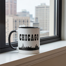 Vet ontwerp met iconische skyline van Chicago City Mok