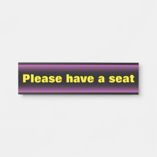 Vet, oogvangend "alstublieft plaats" deurbordje (Voorkant)