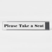 Vet, oogvangend "Neem alstublieft een stoel" Bureau Naambordje (Voorkant)