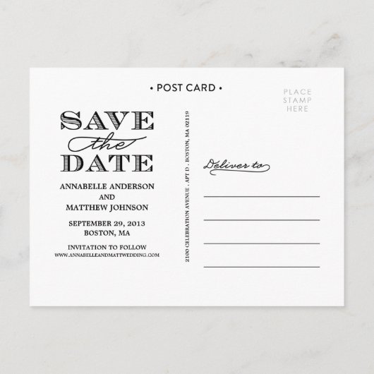 Vet Opslaan Datum Briefkaart (Achterkant)