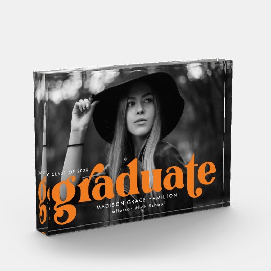 Vet Oranje Afstuderen voor typografie Fotoblokken (Links)