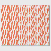 Vet Oranje en witte zebrastripes Dierlijke afdruk Cadeaupapier (Vlak)