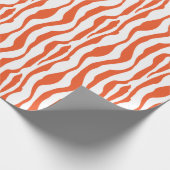 Vet Oranje en witte zebrastripes Dierlijke afdruk Cadeaupapier (Hoek)