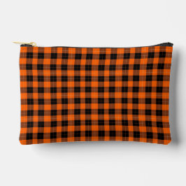 Vet Oranje en Zwart Buffalo Plaid Etui