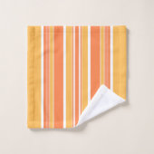 Vet Oranje gele strepen Bad Handdoek (Wasdoekje)