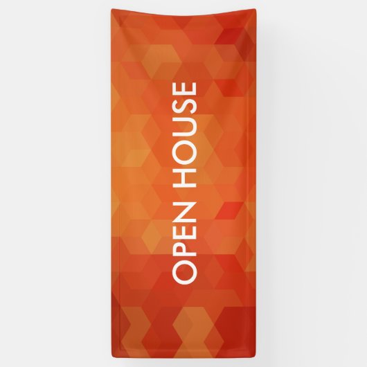 Vet Oranje geometrisch patroon Spandoek (Verticaal)