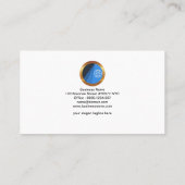 Vet Oranje Grenzen Grijs Papier Caseontwerp Visitekaartje (Achterkant)