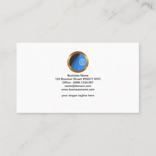 Vet Oranje Grenzen Grijs Papier Caseontwerp Visitekaartje (Achterkant)