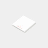 Vet Oranje Hart en Naam Post-it® Notes (Schuin)