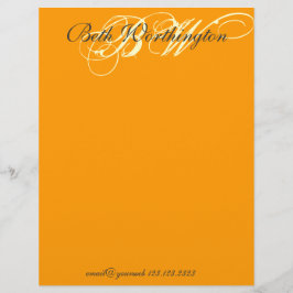 Vet Oranje kleurenfotopapier met levendige kleuren Custom Briefhoofd