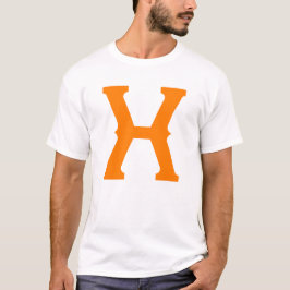 Vet Oranje Letter X Monogram Typografie T-shirt