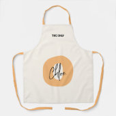 Vet Oranje Monogram Initiaal Script Naam Schort (Voorkant)