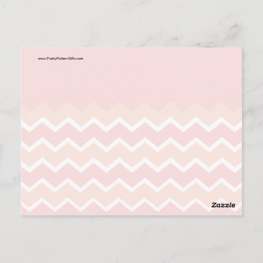 Vet, Oranje rood Chevron Zigzag Pattern Briefkaart (Achterkant)
