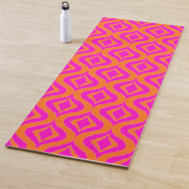 Vet Oranje warmroze zomer Ikat Ogee Art Pattern Yogamat