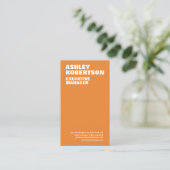 Vet Oranje - wit - modern - minimalistisch Visitekaartje (Staand voorkant)