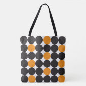 Vet Oranje zwarte Stippen Geometrisch patroon Tote Bag (Voorkant)