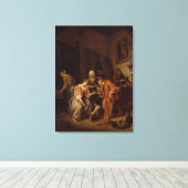 Vet oud Man Canvas Afdruk (Insitu (Houten vloer))