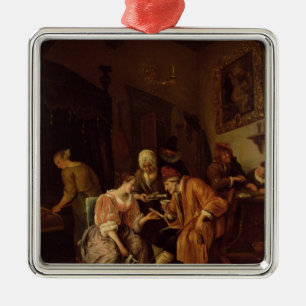 Vet oud Man Metalen Ornament