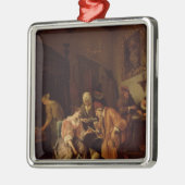 Vet oud Man Metalen Ornament (Links)
