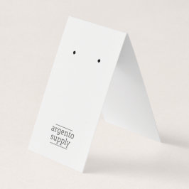 Vet over oorkaartje met Logo onderaan Visitekaartje