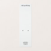 Vet over oorkaartje met Logo onderaan Visitekaartje (Buitenkant ongevouwen)