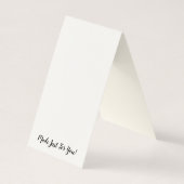 Vet over oorkaartje met Logo onderaan Visitekaartje (Achterkant)