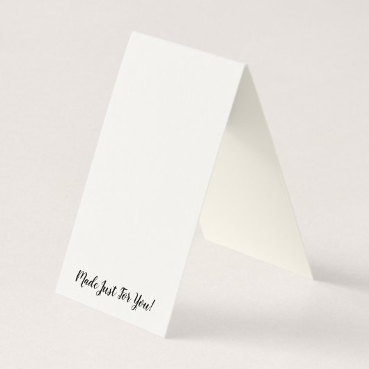 Vet over oorkaartje met Logo onderaan Visitekaartje (Achterkant)