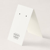 Vet over oorkaartje met Logo onderaan Visitekaartje (Voorkant)