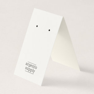 Vet over oorkaartje met Logo onderaan Visitekaartje